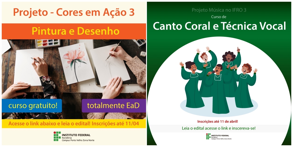 Ifro: inscrições prorrogadas para os projetos Música e Cores em Ação - News Rondônia
