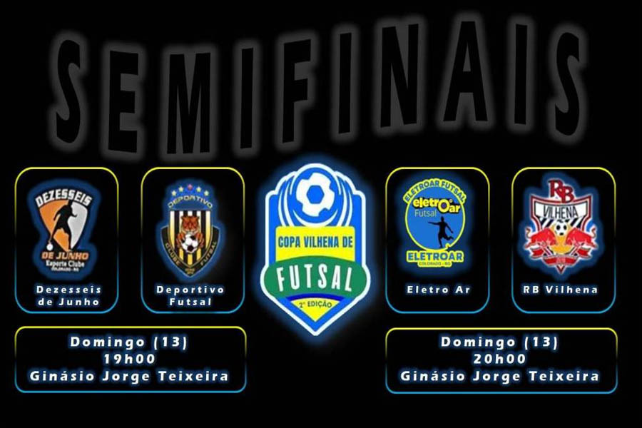 Domingo tem as semifinais da Copa Vilhena de Futsal; confrontos serão no Ginásio Jorge Teixeira de Oliveira - News Rondônia