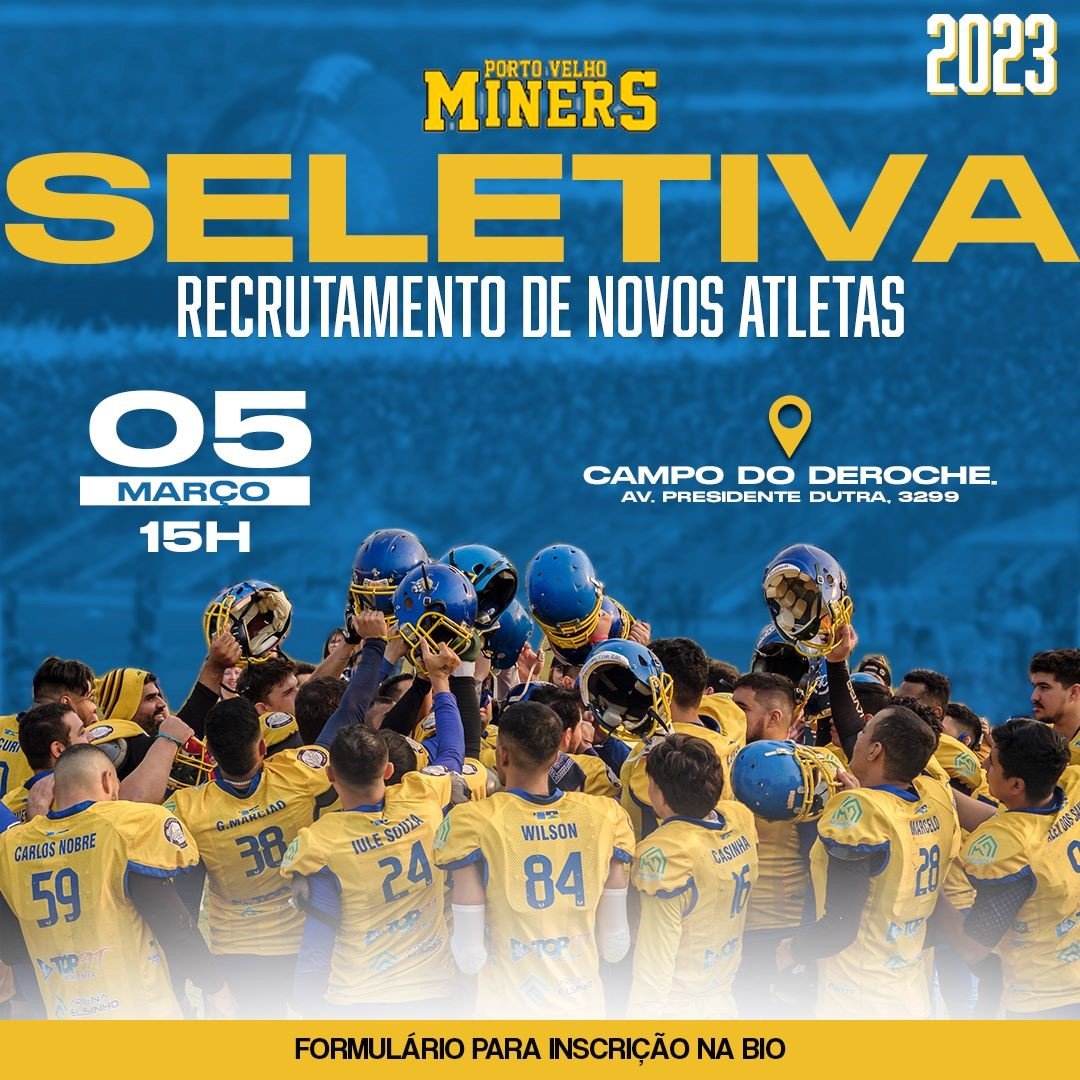 Time de futebol americano, Porto Velho Miners, realiza seletiva para novos atletas - News Rondônia