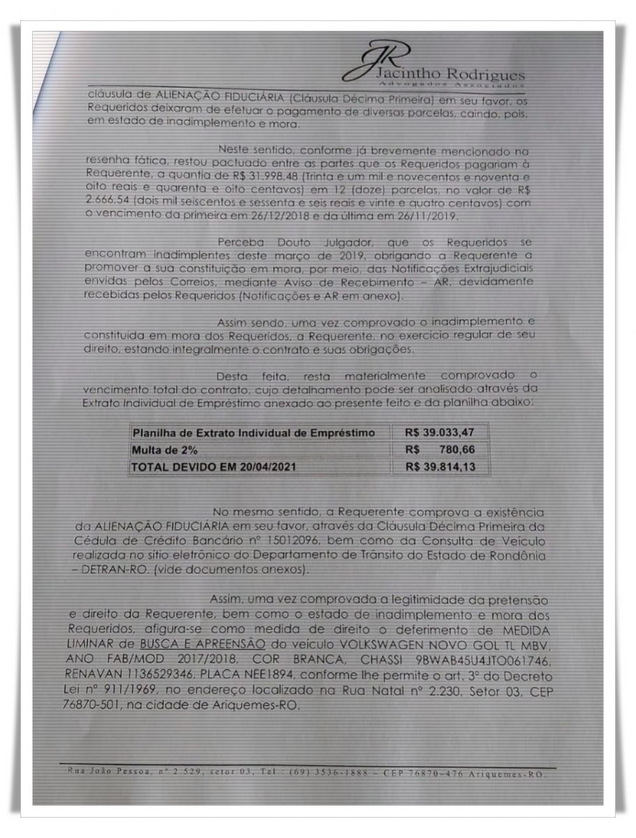 Sobrinha do Deputado Geraldo da Rondônia registra Boletim de Ocorrência contra o tio por importunação, ameaças e fraude em seus documentos - News Rondônia