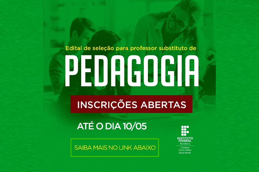 Zona Norte seleciona 1 vaga de professor substituto para área de Pedagogia - News Rondônia