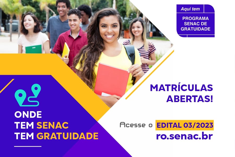 Senac Rondônia está com vagas abertas para cursos gratuitos oferecidos pelo Programa Senac de Gratuidade  PSG - News Rondônia