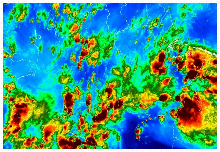 Segunda com alerta de tempo instável, chuvas passageiras, mas com a tendência para fortes - News Rondônia