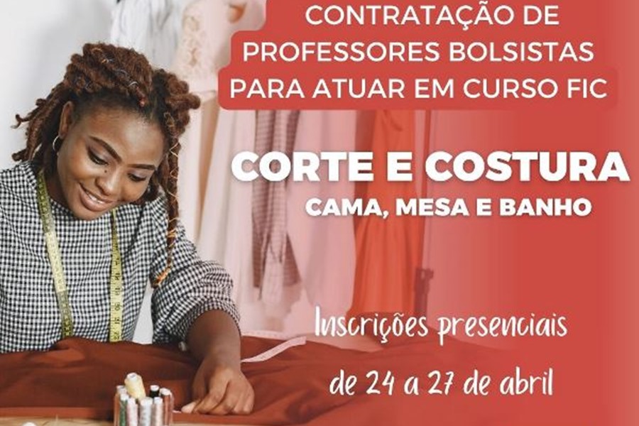 Ji-Paraná seleciona Colaborador Externo para o Curso de Formação Continuada de Corte e costura: cama, mesa e banho - News Rondônia