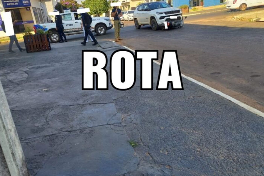 Acidente entre carro e moto é registrado no Centro de Vilhena - News Rondônia