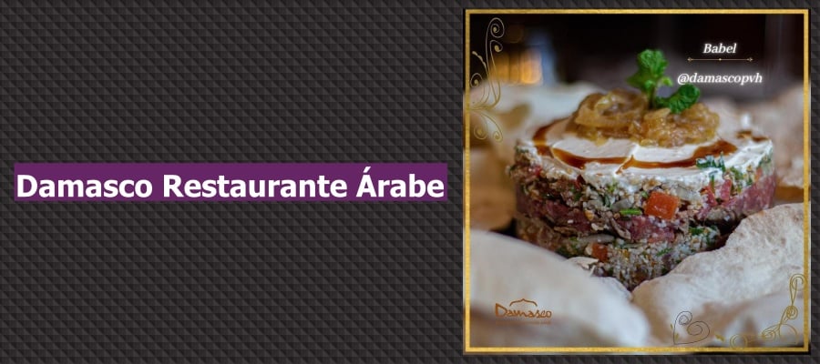 Jogo do delicioso menu de comida árabe